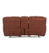 Tigris Leatherette 2 Seater Manual Recliner Sofa in Brown