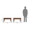 Tate Square Solid Wood Coffee Table In Teak Finish