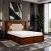 Nayra Solid Wood Comfort Queen Bed Box Storage Provincial Teak Finish Mattress 60 x 78 Inches