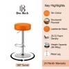Doe Buck Linon Adjustable Bar Stool in Tan Colour with Chrome Base