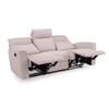 Canyon Three Seater Manual Fabric Recliner in Greige Beige Colour