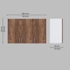 3 Doors Modular Wall Mounted Kitchen Cabinet With Adjustable Shelf In Highland Pine Finish