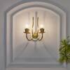 Elena Brass Double Shade Wall Light