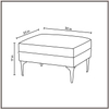 Melange Vibes Cube Metallic Pouf Stool in Light Grey Color