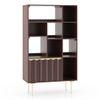 Keoni Solid Wood Bookshelf in Claret Mahogany Finish