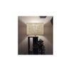 Jordan Wooden Floor Lamp with Brown Base and Jute Fabric Lampshade