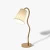 Kaze Handicrafted Table Lamp in Golden and White Colour