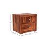 Titus Solid Wood Bedside Table in Honey finish