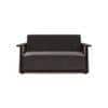 Serra Wooden Sofa - Mahogany Finish (Smoke Grey)