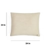 Transfer Knit Euro Sham Cushion Cover  Natural 24X24  Inches