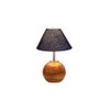 Blue Jute with Natural Wood Table Lamp