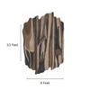 Handmade Wool Shaped Rug Modern Abstract Brown Charcoal 8 x 10 Feet Carpet