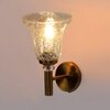 Devansh Metal Electric Wall Light in Gold Colour with Transparent Shade Count of 1 Light