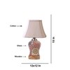 Devansh Off-White Cotton Rectangular Shade Lamp With Wood & Mosaic Glass Base For Decoration/Office/Home/Gifting/Study For Decoration/Office/Home/Gifting/Study