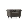 Winchester Premium 1 Seater Fabric Sofa in Smoke Grey Colour