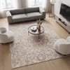 Neulooms Handloom Knotted Reversible Flatweave Area Rug Wheat or Ivory 4x6