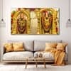 The Castle Decor Tirupati Balaji Wall Painting Wooden Framed 27x48 Inch