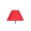 Alysiah Red Fabric Floor Lamp with Black Iron Base