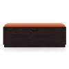 Zephyr Solid Wood Bench In Mahogany Finish