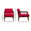 Citrus Boucle Fabric Arm Chair in Red