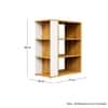 Hexa Engineered Wood Bookshelf Multipurpose Storage Rack in Giant Wood and Frosty White Colour