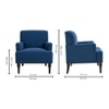 Terren Boucle Fabric Lounge Chair in Blue