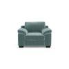Esquel Luxe 1 Seater Fabric Sofa in Dusty Turquoise Velvet Colour
