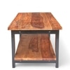 Aroda Sheesham Wood Coffee Table In Natural Rustic Wood Finish