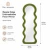 The Artment Green Ripple Edge Unbreakable Floor Mirror For Home (170 X 70 CM)