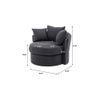 Cloro Velvet Accent Chair in Dark Grey Colour