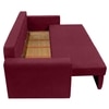 Alfon 3 Seater Velvet Pull Out Sofa Cum Bed with Storage In Maroon