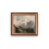 Artistry Black Brown Rustic Mountain Landscape Printed Canvas Wall Prints Set of 1 Multicolor Matte
