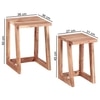 Jaydee Solid Wood Nested Tables - Set of 2