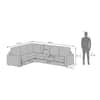 Apollo Corner Sofa (Seating Capacity : Left Aligned 2 Seater + Right Aligned 3 Seater + Corner, Colour : Pebble Grey, Cushion Type : Hard, Back Height : High Back)