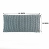 Colette Blue Grey Cotton Knitted Cushion Cover 12X20 Inches