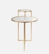 Dual Metal Side Table in Gold Colour