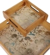 Chirping Garden Wooden Tray Set – Set of 2
