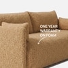 Cozychic Wood 3 Seater With Upholstery Non Storage Sofa In Yellow Colour