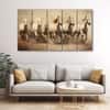The Castle Decor 7 Running Horses Vastu Wall Art Framed Painting 27x48 Inch (Style 8)