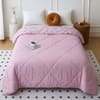 Pink Floral Comforter Quilted Reversible Cotton 350 Gsm Double Bed 240 X 220 Cms