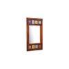 isaac solid wood mirror in honey oak colour
