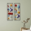W-Suki Abstract Metal Wall Decor in Multicolor Set of 2