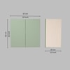 2 Door Mirror Glossy Triple Layered Uv Resistant Handless Cabinet In Pista Light Finish