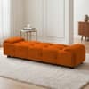 Melon Velvet 5 Feet Ottoman Bench in Orange Color