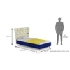 Doodle Engineered Wood Bed in Royal Blue Colour
