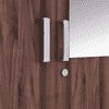 Julian Engineered Wood 4 Door Mirror Wardrobe In Walnut Finish