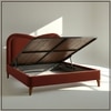 Elaris Curve Comfort King Size Bed King Size Bed in velvet With Engineer Wood Frame & Hydraulic Storage