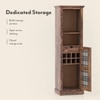 Bunai Solid Wood Bar Cabinet (Teak Finish)
