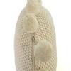 Pom Pom Natural Round Cushion Cover  16 Dia Inches