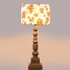 Devansh Multicolor Cotton Table Lamp With  Wood Natural Base (7X7X21.25 Inches)-14